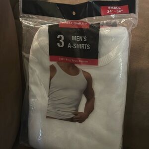 New 3 Men’s A-Shirts 100% ring spun cotton